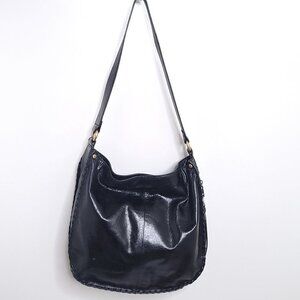 Hobo bianka leather shoulder bag black